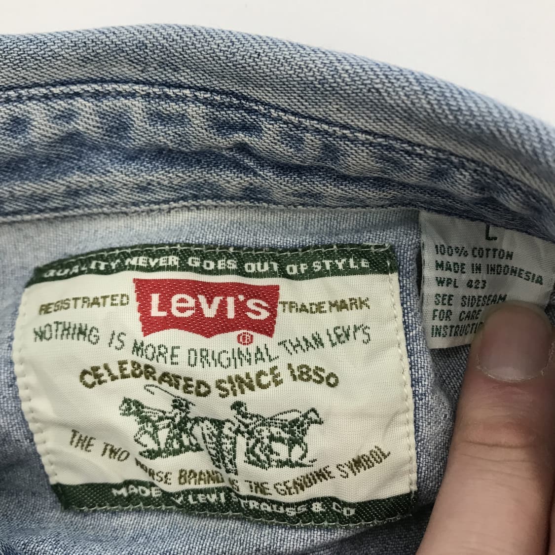 리바이스 90s 웨스턴 데님셔츠 [L] 상품이미지6