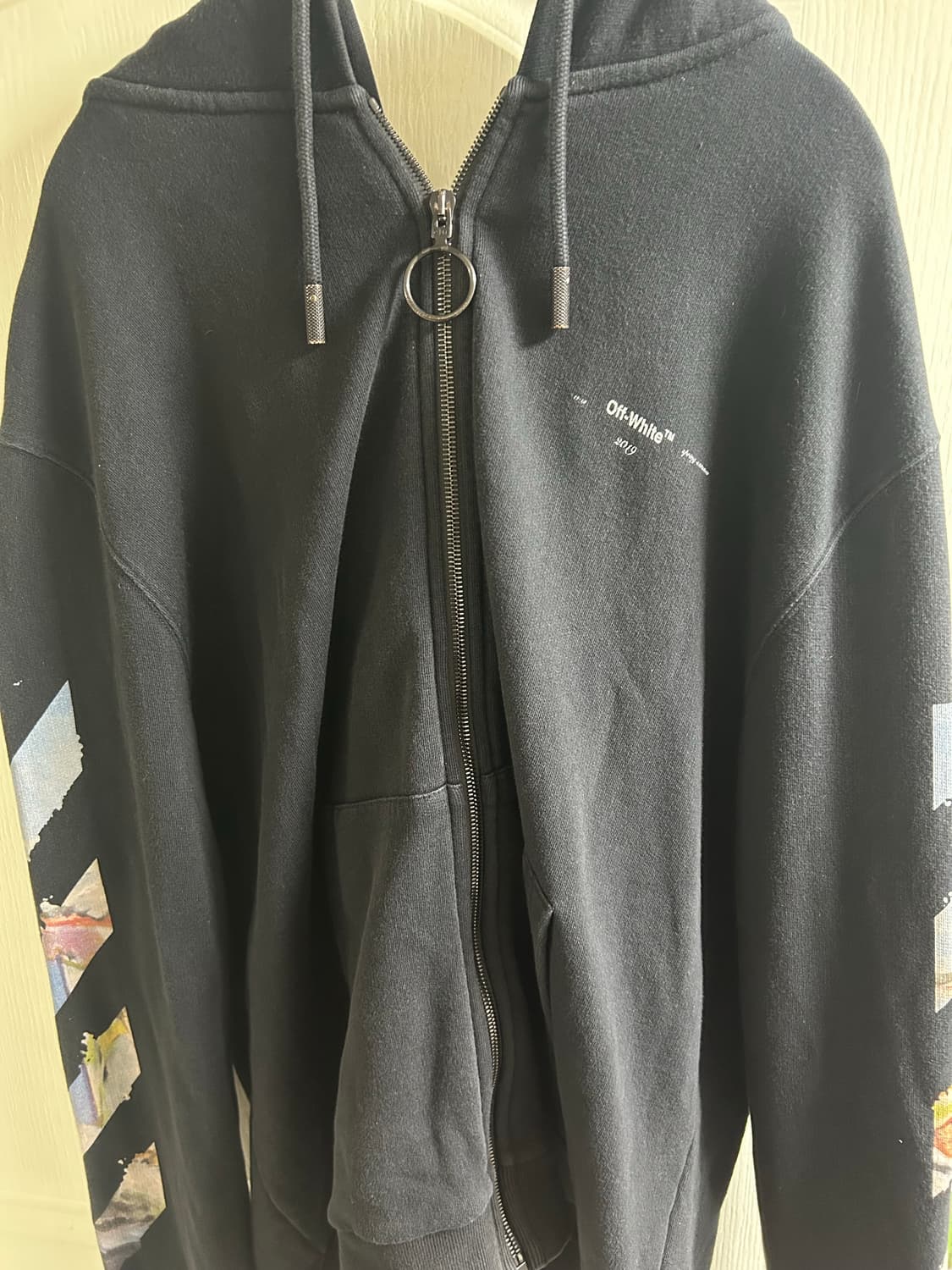 오프화이트 유화 후드집업 상품이미지2