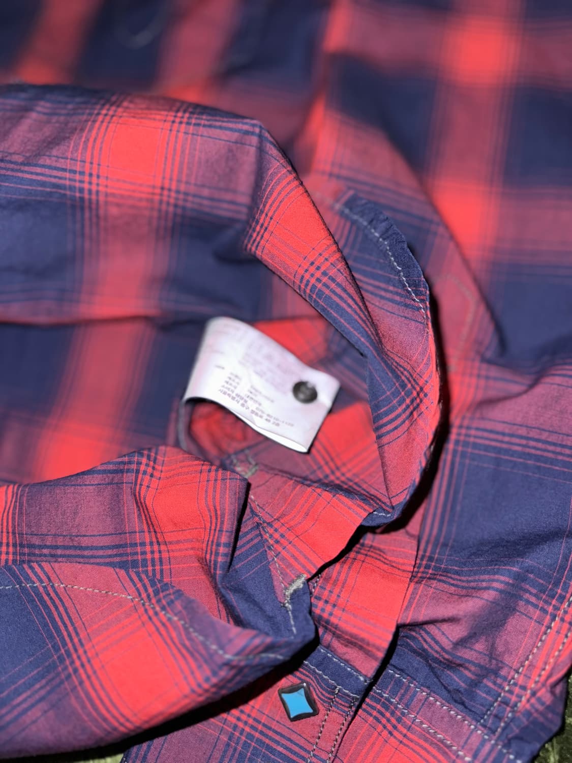 [M] 이스트로그 타탄 체크 웨스턴 셔츠 레드 네이비 상품이미지6