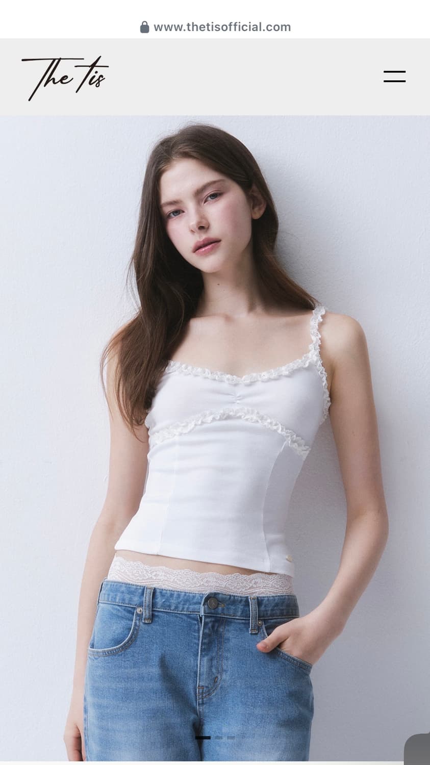 더티스 WHIPPING CREAM LACE SLEEVELESS SHIRT 상품이미지1