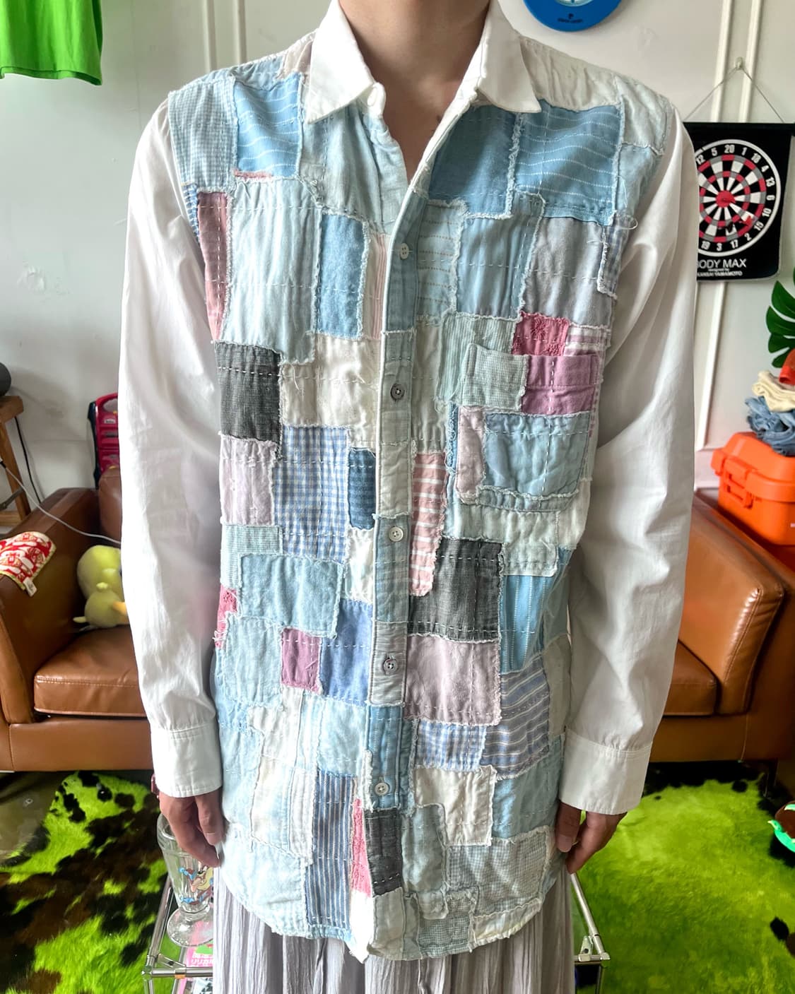 FUNSET OF ART Boro Patch-Work Shirt 상품이미지2