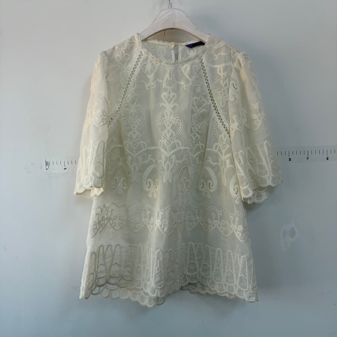 안나수이 아이보리 레이스 블라우스 상품이미지1