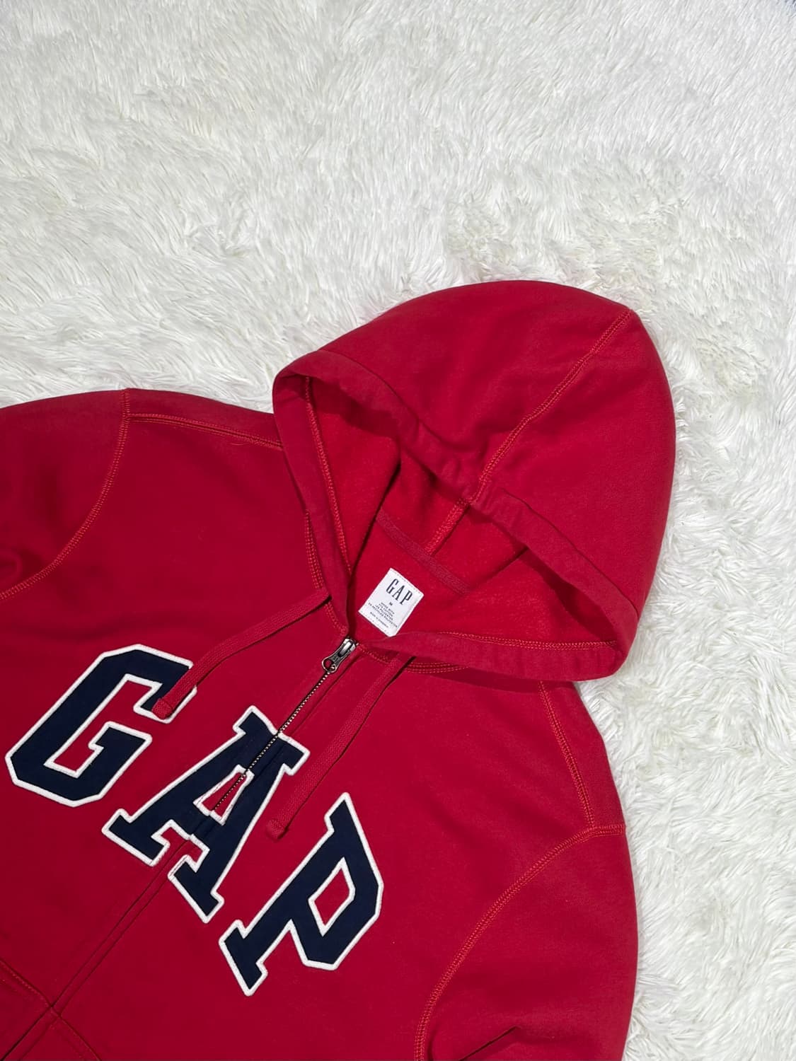 갭 레드 빅로고 후드집업 상품이미지4