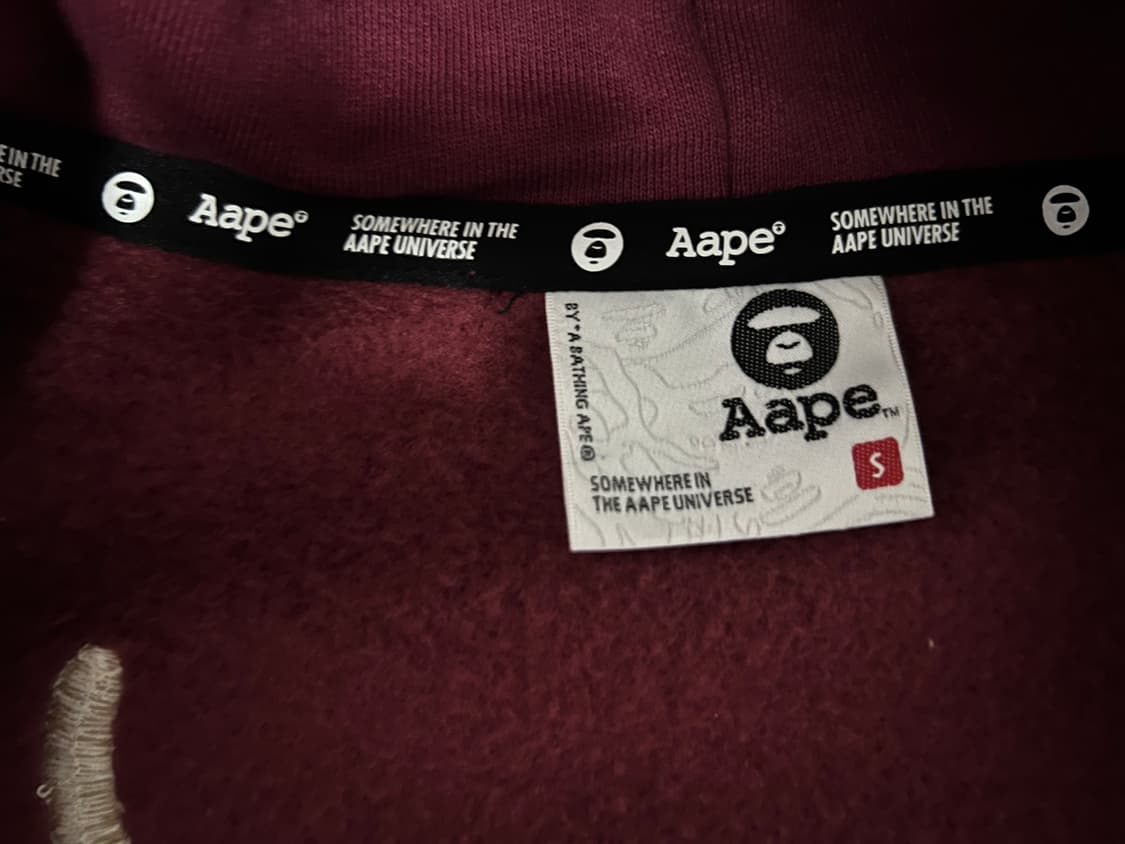 에이프 후드 스타디움 자켓 버건디 s 상품이미지2