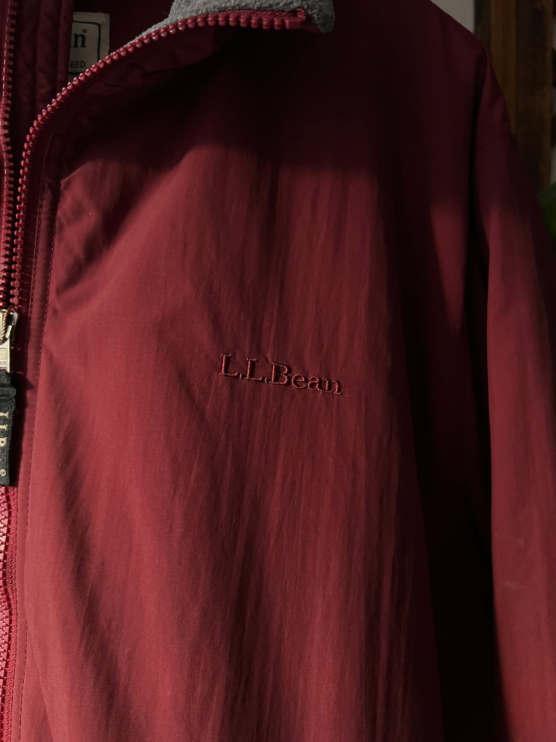 [L]엘엘빈 USA 빈티지 페인팅 버건디 웜업 자켓 상품이미지4