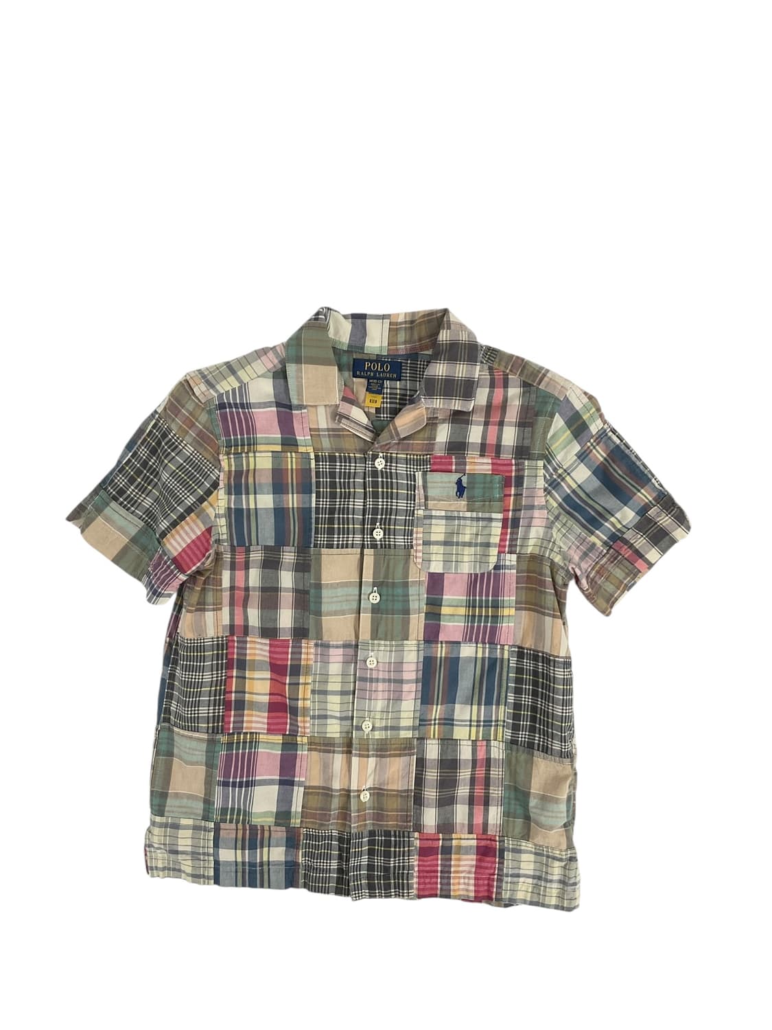 폴로 패치워크 반팔 셔츠 상품이미지1