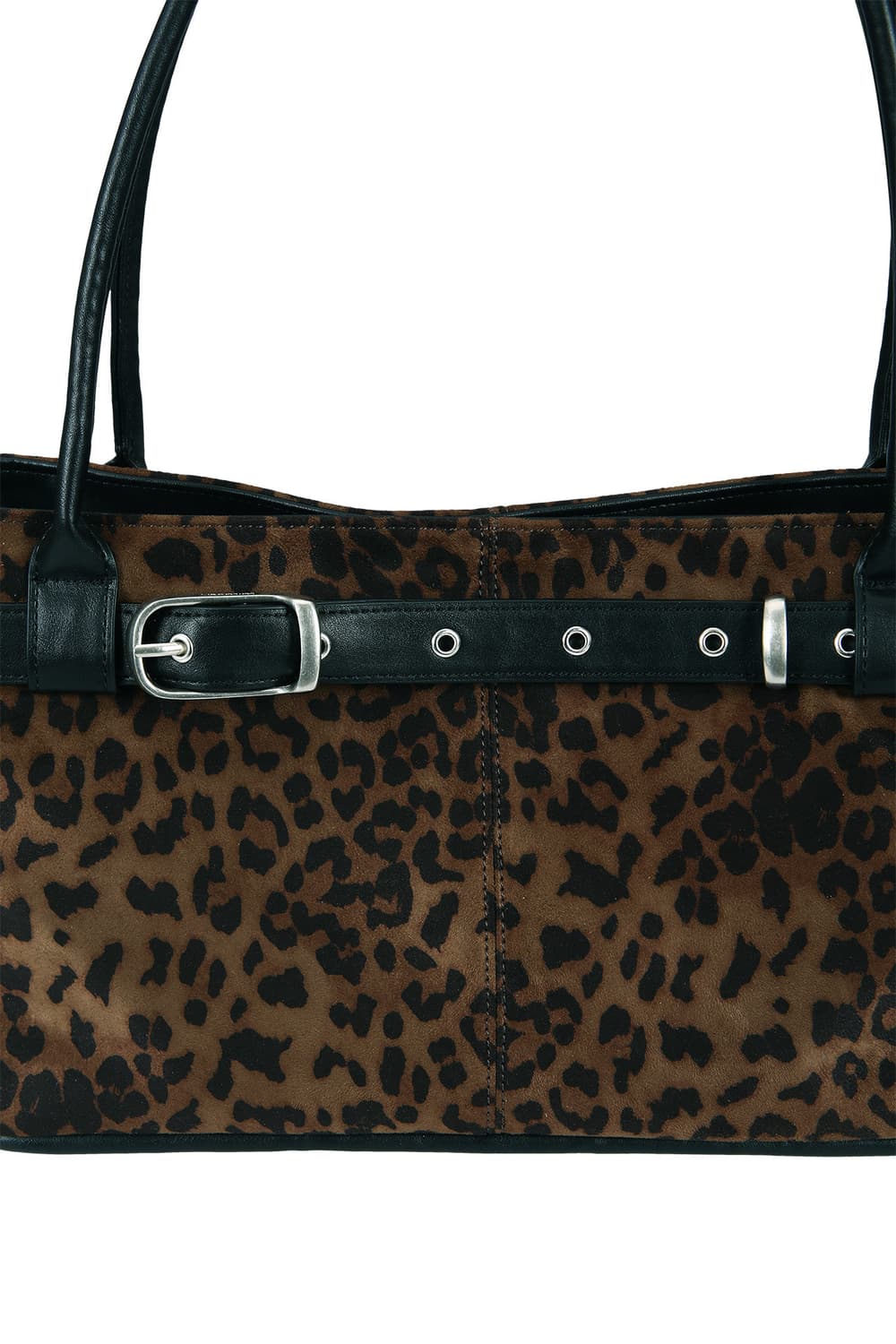 여밈 벨티드 보트 백 (레오파드) 상품이미지4