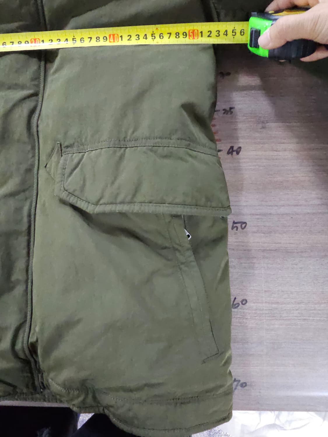 헤리코튼  카키색 후드 야상 패딩 점퍼 95 상품이미지10