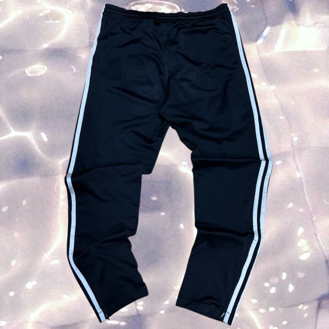 아디다스 파이어버드 검흰 블랙 화이트 삼선 와이드 트랙 팬츠 90  상품이미지5