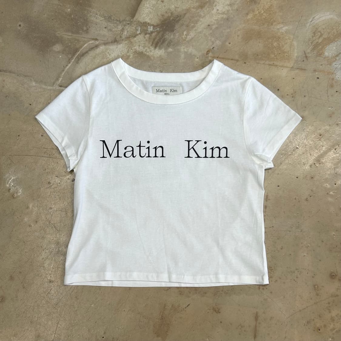 S 마뗑킴 여성용 화이트 반팔티 상품이미지2