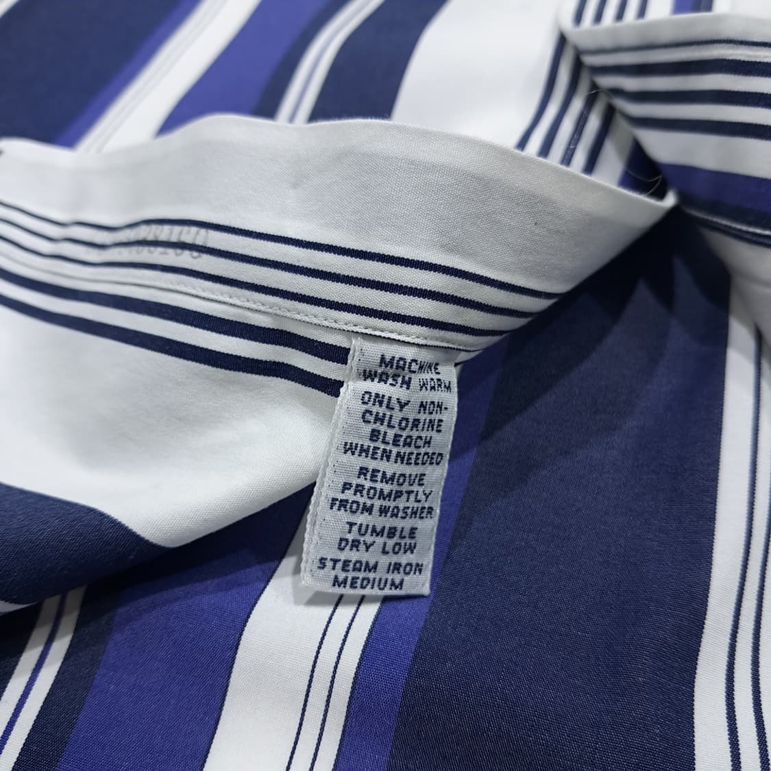 CK047 XL 폴로 90s 홍콩판 네이비 멀티 스트라이프 셔츠 남방 상품이미지5