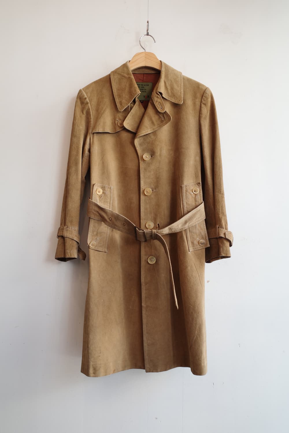 VAN JAC 반자켓 리얼레더 트렌치 코트  상품이미지1