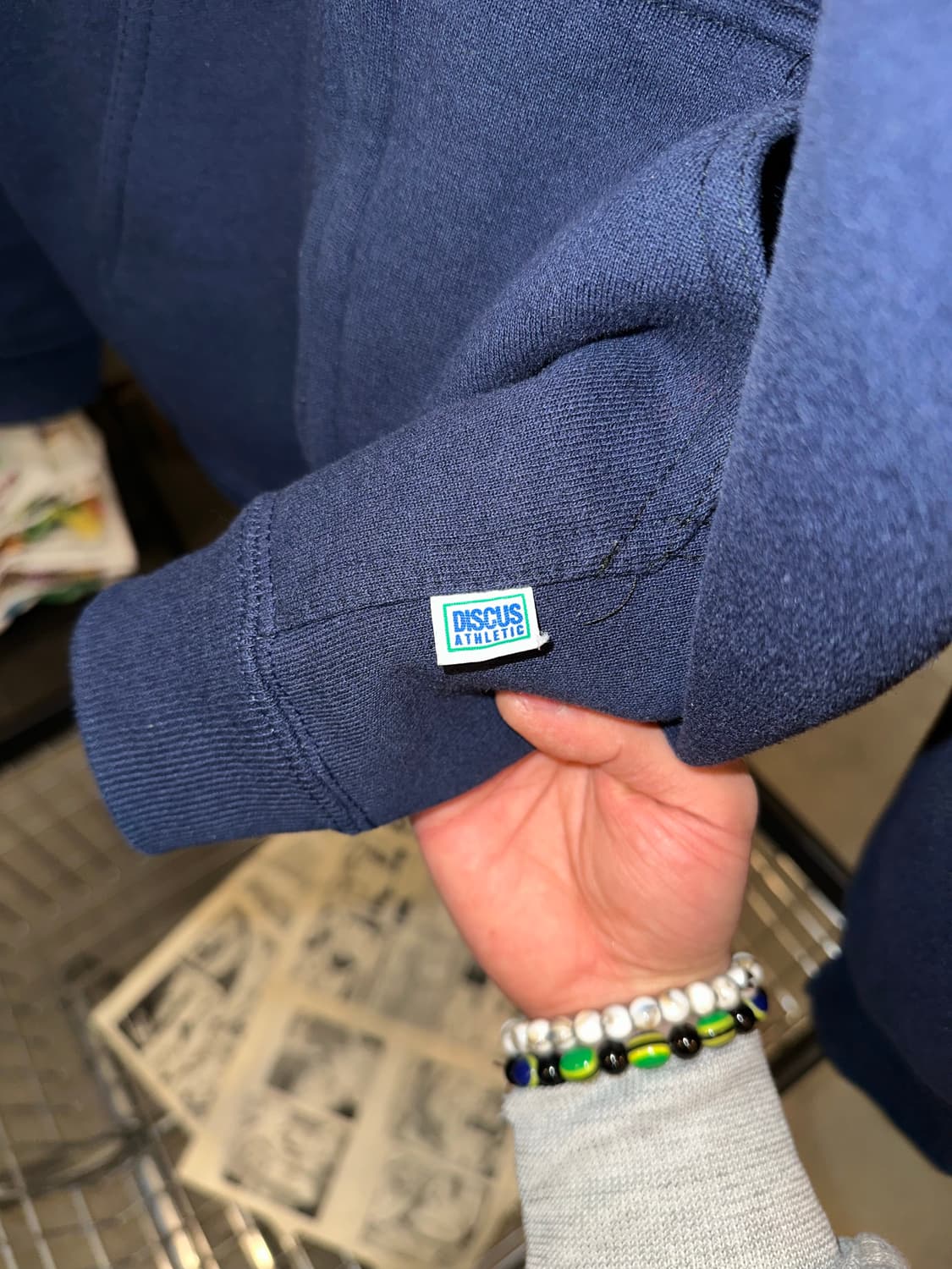 90’s Discus Athletic plain navy hood zip 상품이미지7