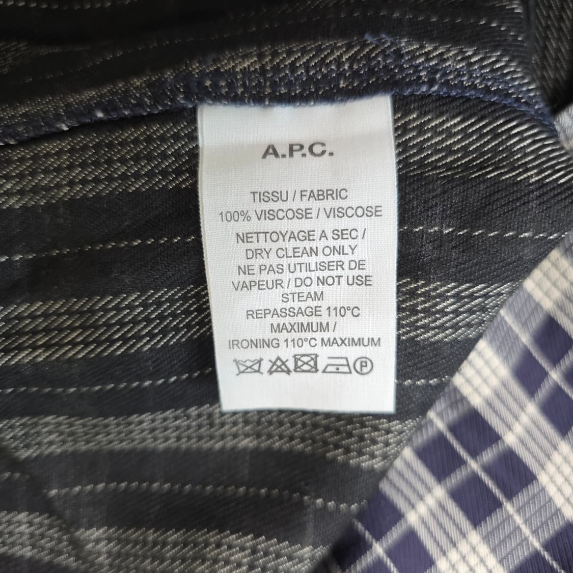 아페쎄 체크셔츠 xl  상품이미지3