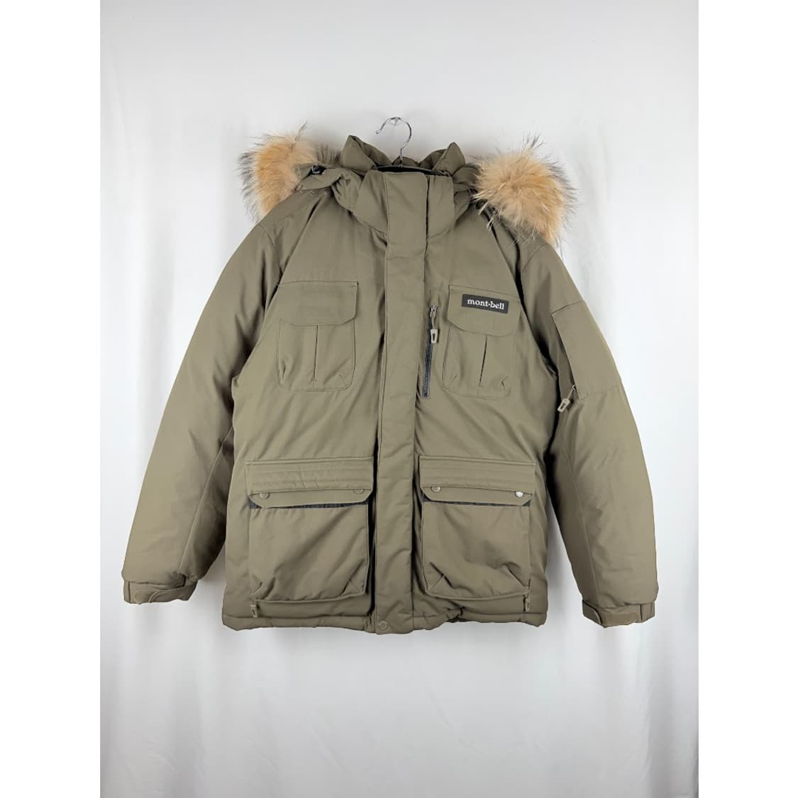 (95) 몽벨 라쿤 퍼 구스다운 사파리 숏 패딩 카키 상품이미지2