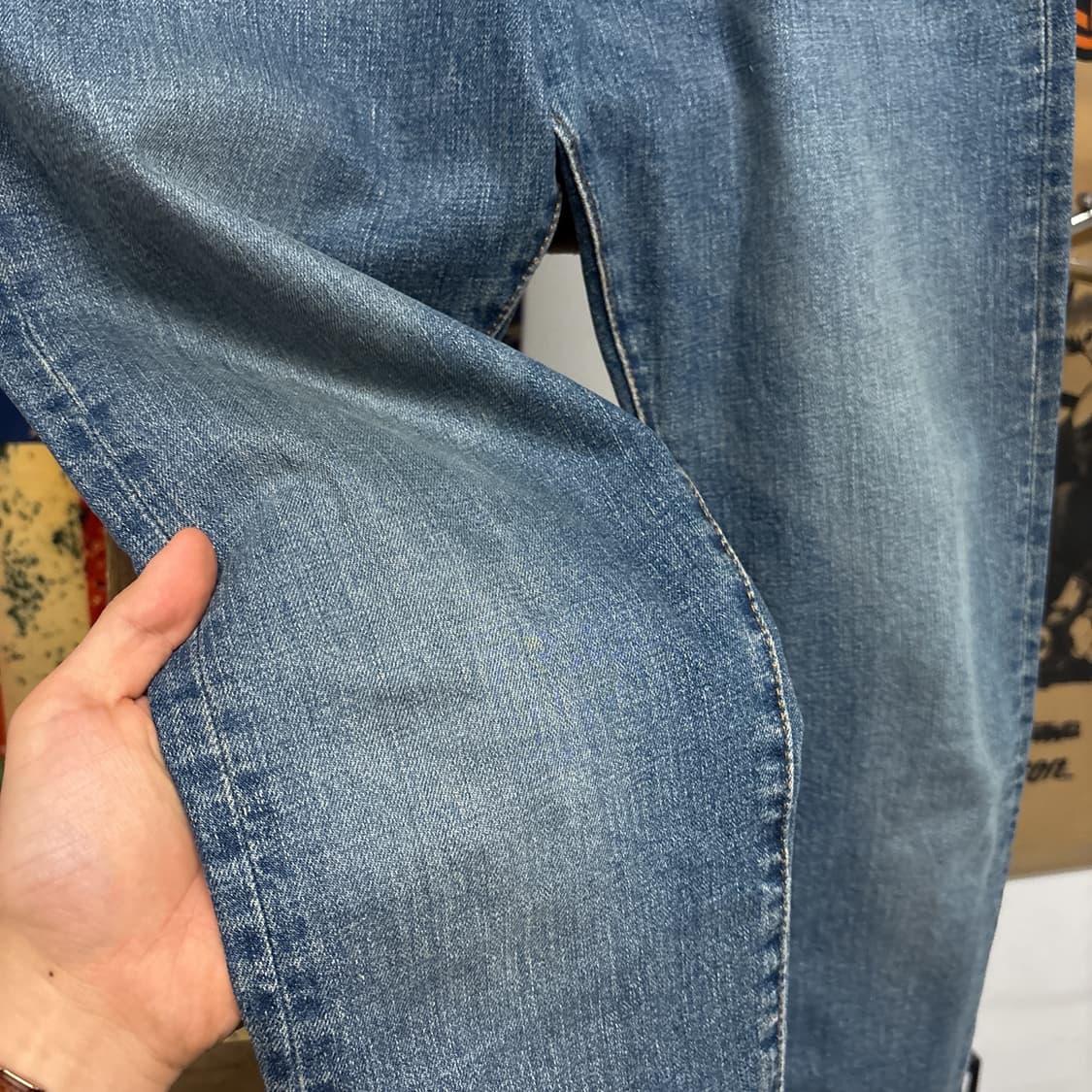 폴로 랄프로렌 엘드리지 스키니 라이트 탄 워싱 데님팬츠 N1705 상품이미지6