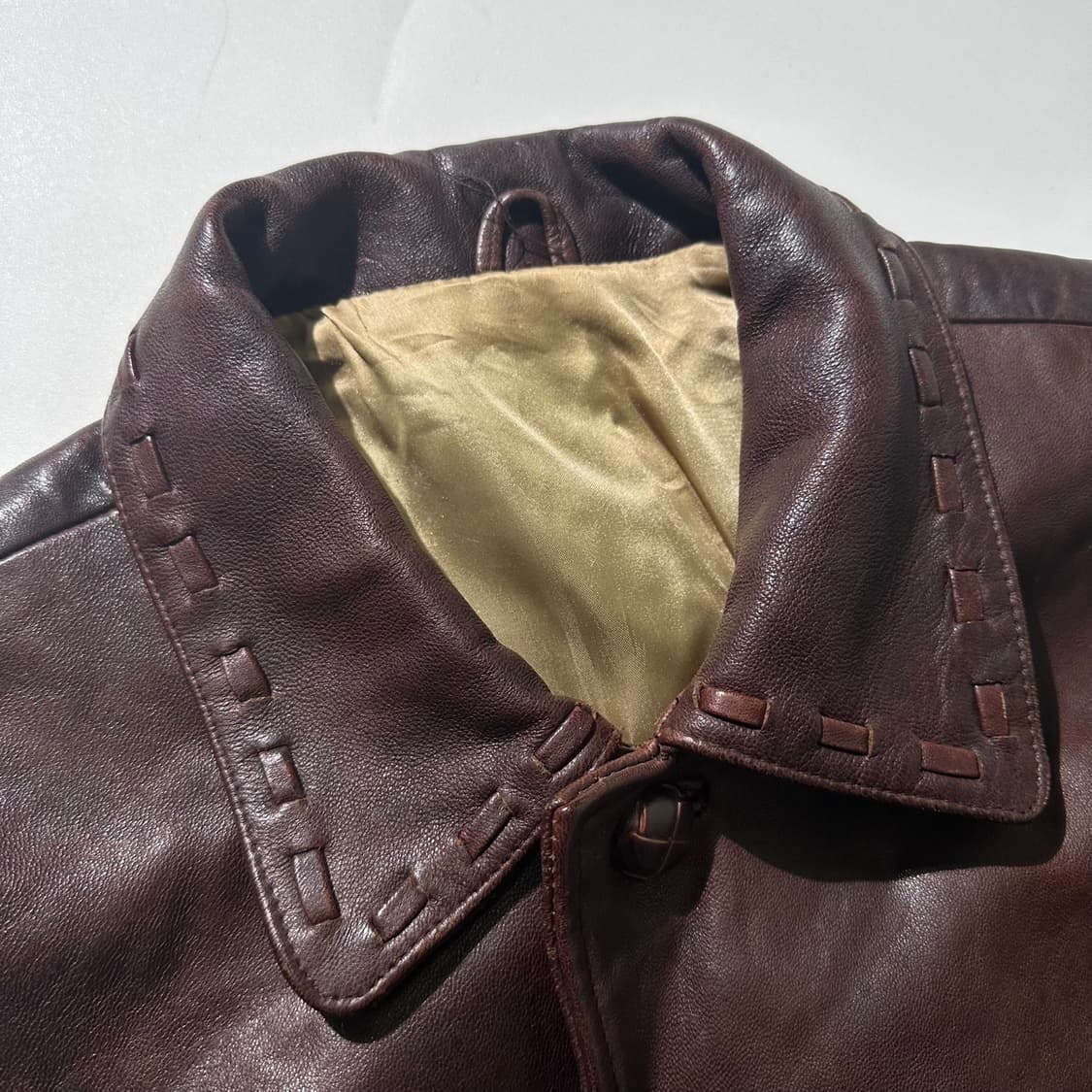 Via Nuova 카우 나파레더 스티치 웨스턴 자켓 상품이미지3