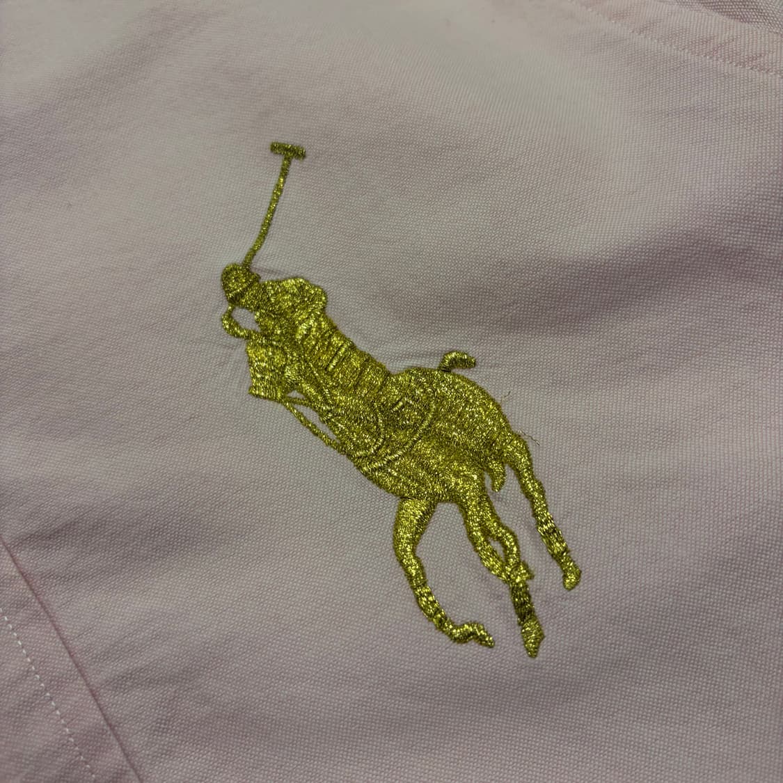 [L] 폴로 랄프로렌 코튼 핑크 골드 빅포니 셔츠 C945 상품이미지4