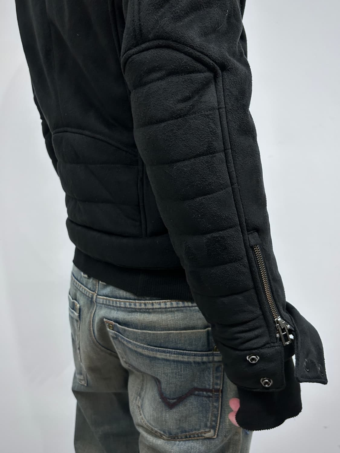 아르마니 시어링 바이커 자켓 상품이미지3