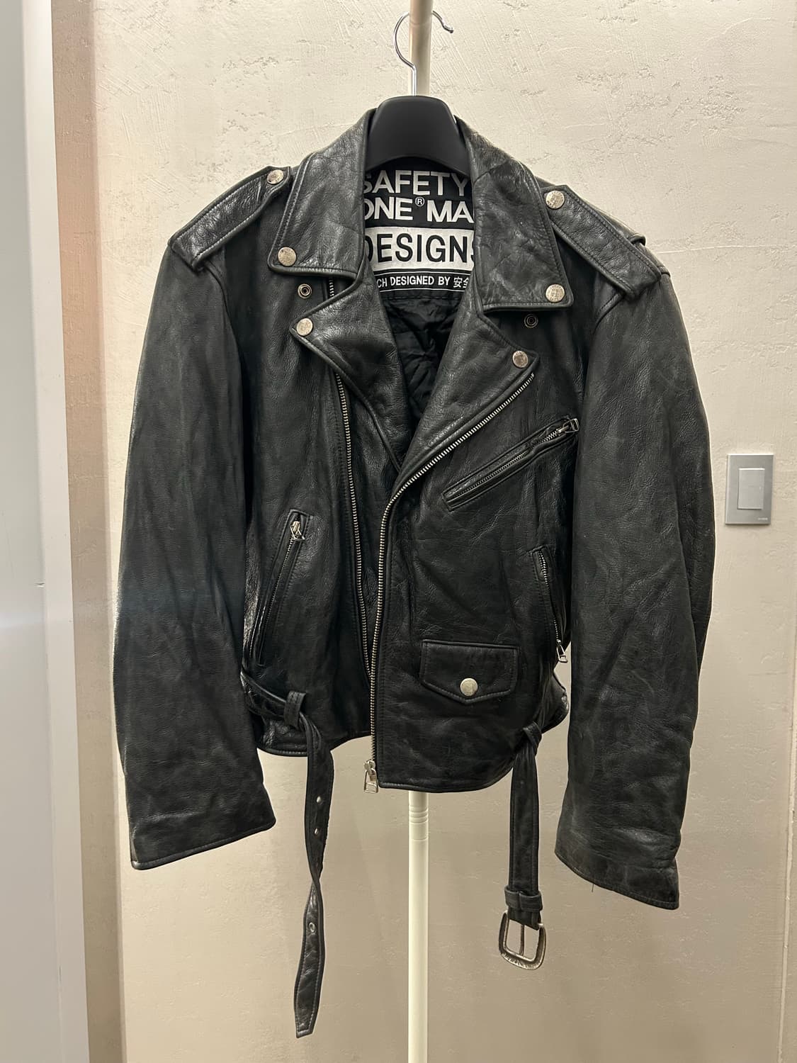 SAFETYZ 소가죽 빈티지 라이더 자켓 상품이미지2