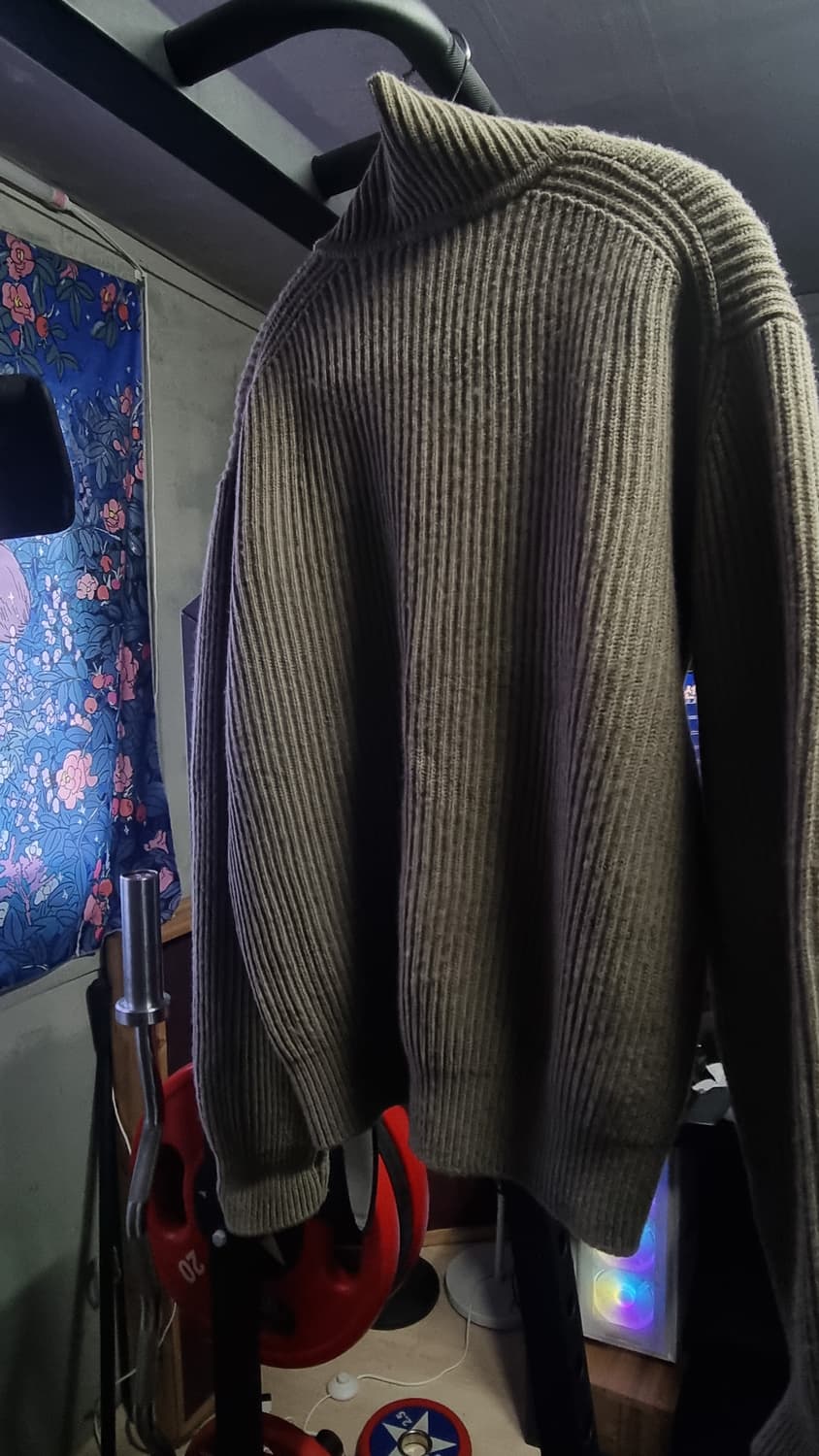 인더로우 풀집업 멜란지카키 3사이즈 상품이미지2