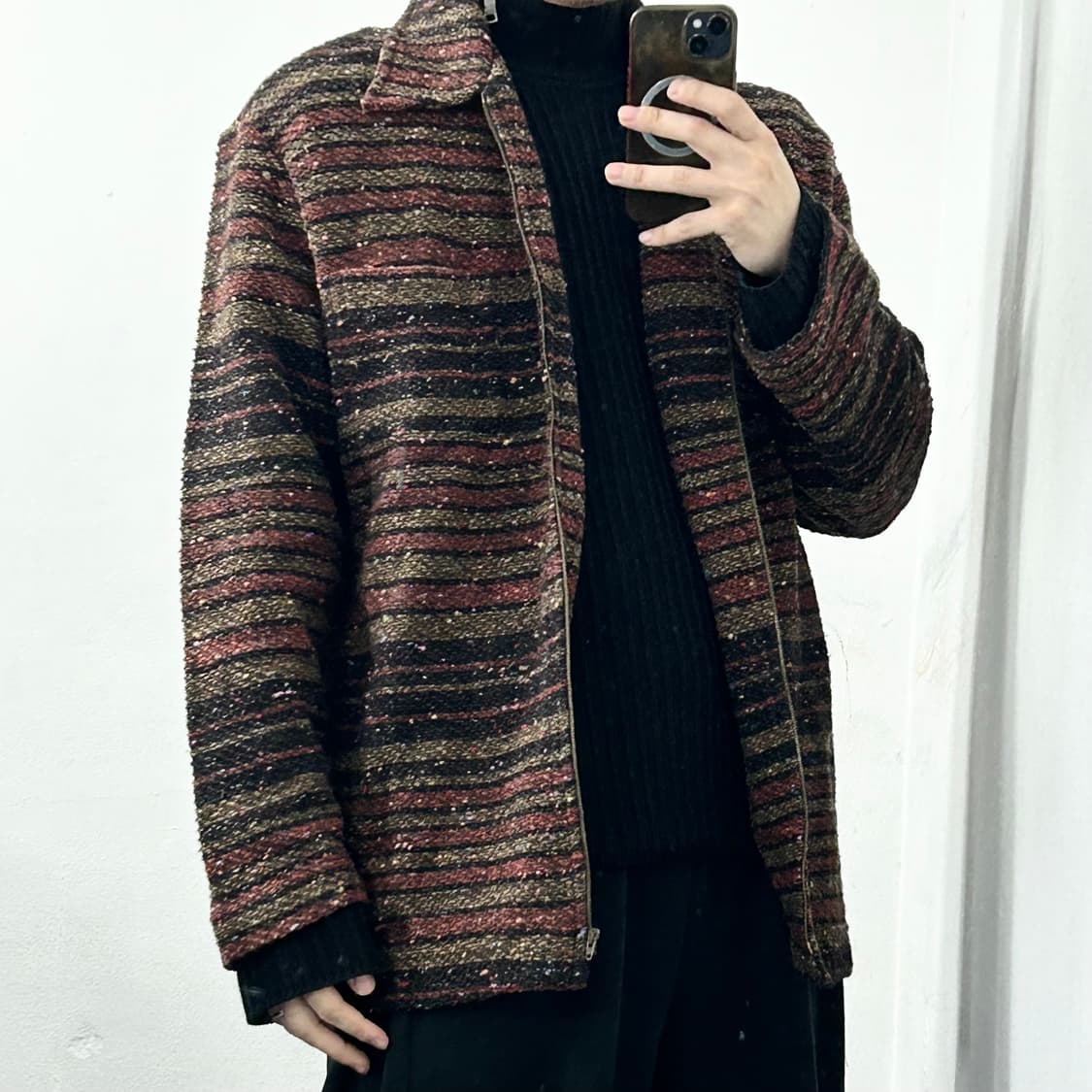 미쏘니 카라넥 니트 자켓 상품이미지3