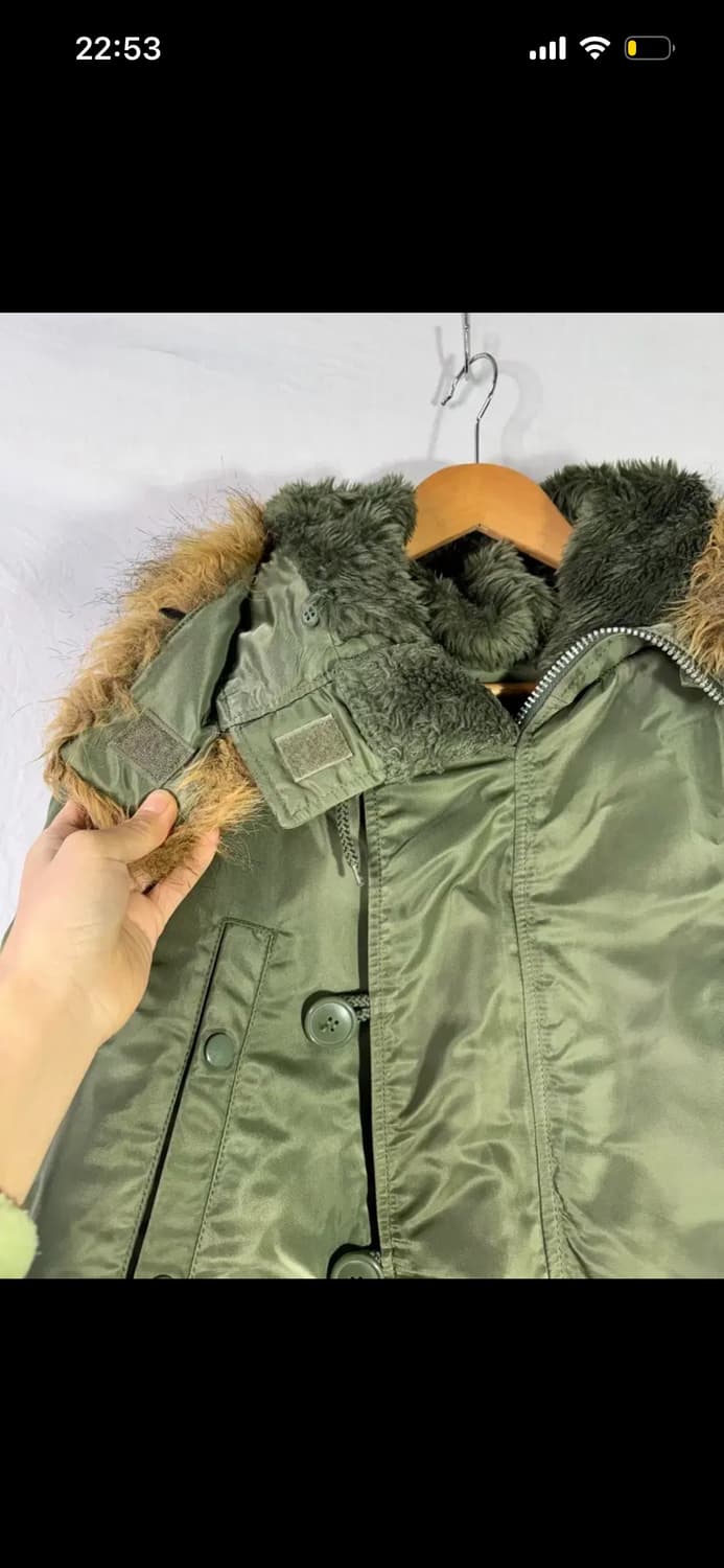 알파인더스트리 카키 야상 패딩 자켓 s 상품이미지6