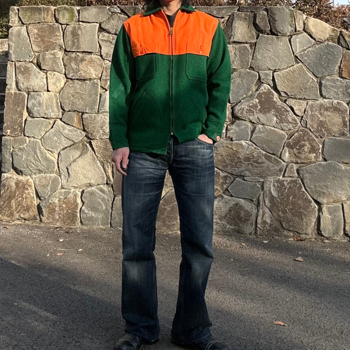 60~70s 울리치 Woolrich 컬러 블록 집업 헌팅 자켓 상품이미지3