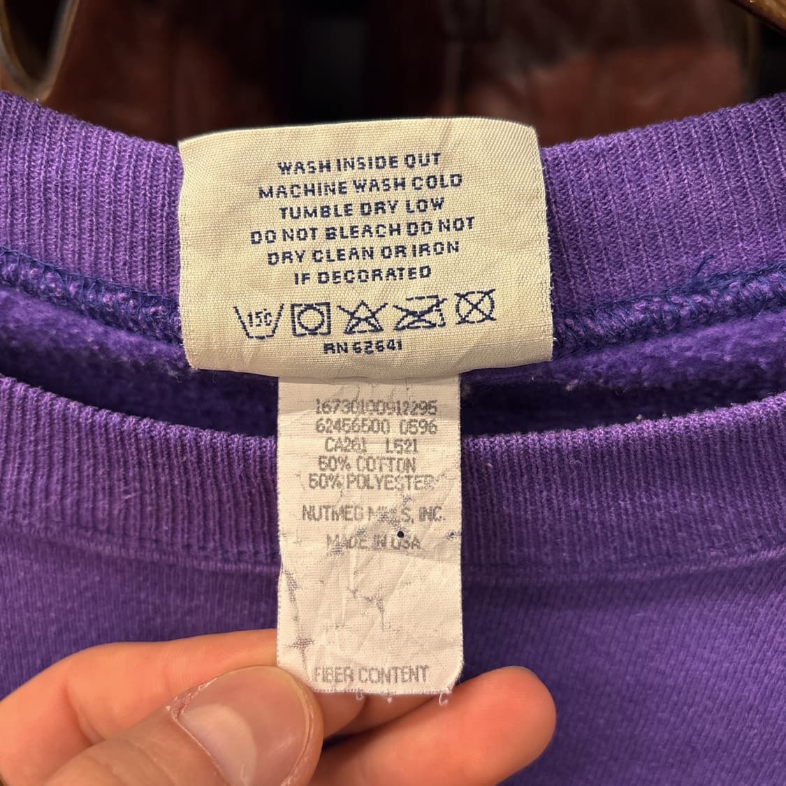 90s 리 스포츠 NFL 미네소타 바이킹스 퍼프 프린팅 스웻셔츠 N786 상품이미지9