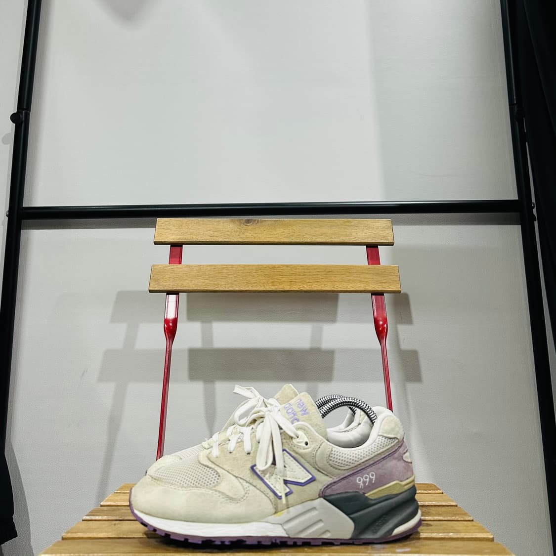240) 뉴발란스 운동화 여성 여자 신발 999 아이보리 퍼플 상품이미지3