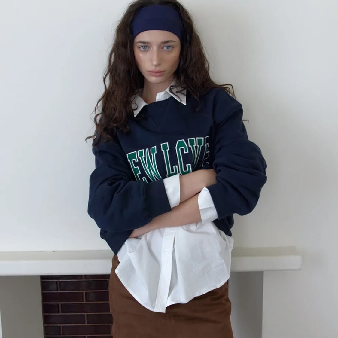 (택ㅇ새상품) 엘씨브이 맨투맨 네이비 상품이미지4