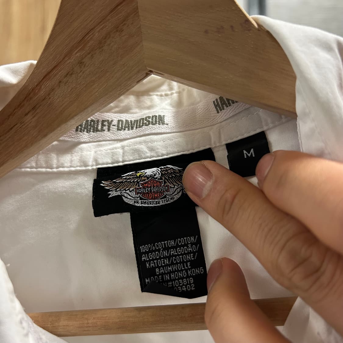 할리데이비슨 화이트 셔츠 XL 상품이미지3