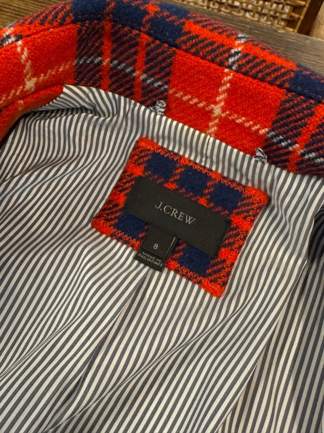 제이크루 타탄체크 피코트 55~66 상품이미지8