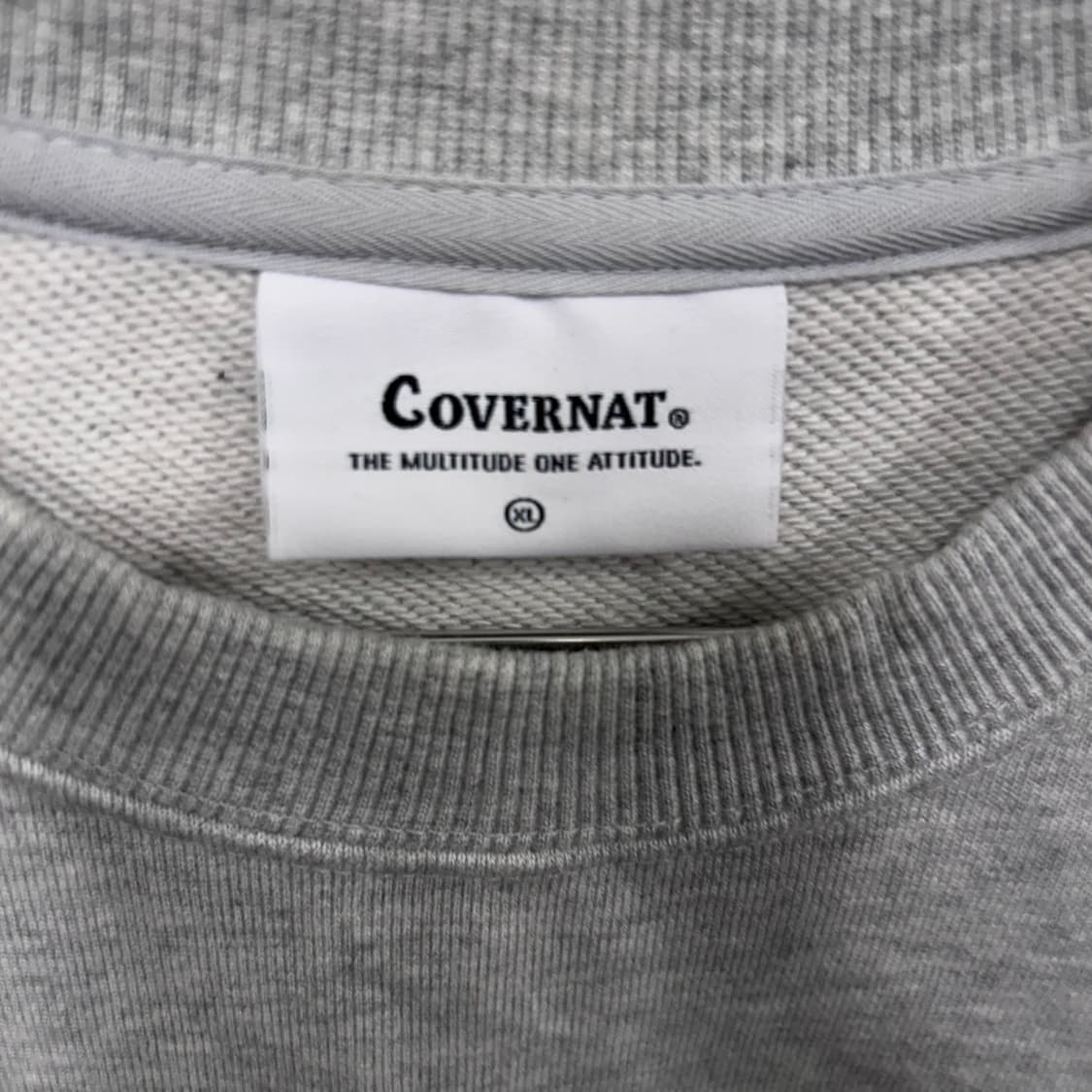 커버낫 도기플리스 빅로고 헤비코튼 오버핏 맨투맨 상품이미지3