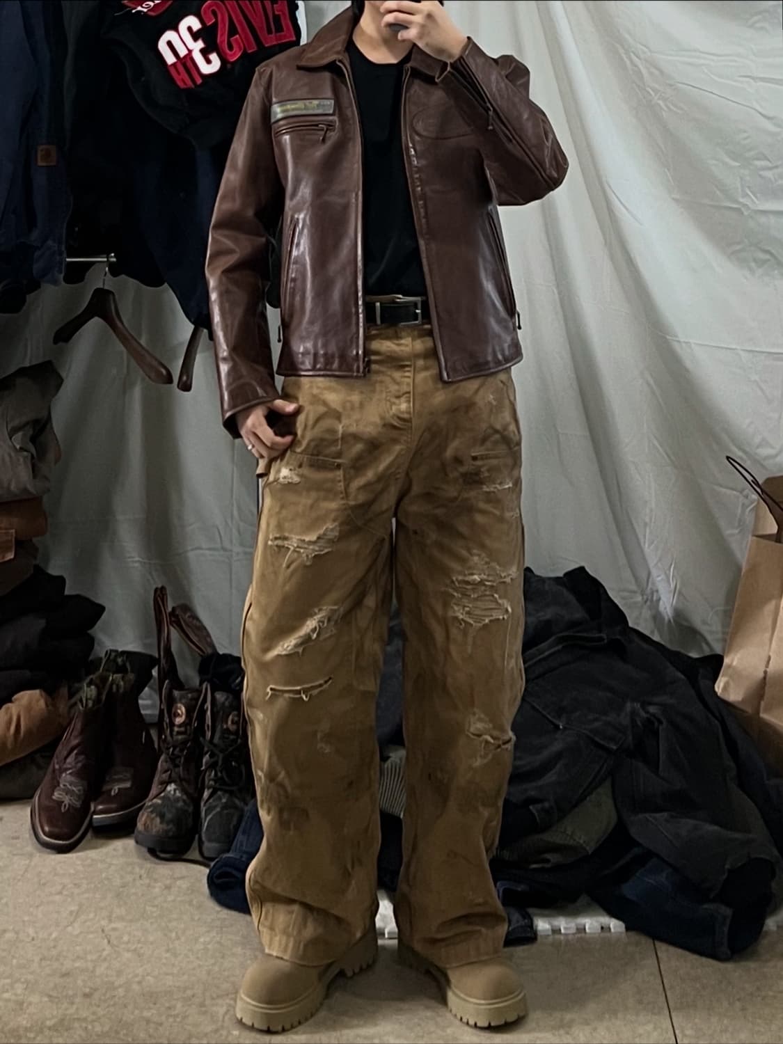 테드컴퍼니 라이더자켓 가죽자켓 상품이미지4