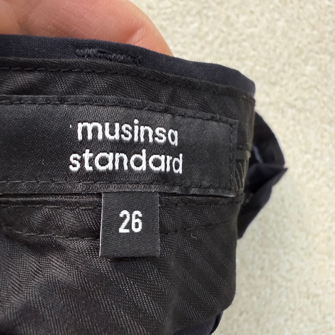 [26] 신형 무신사스탠다드 여성 블랙 슬랙스팬츠 0105T1 상품이미지3