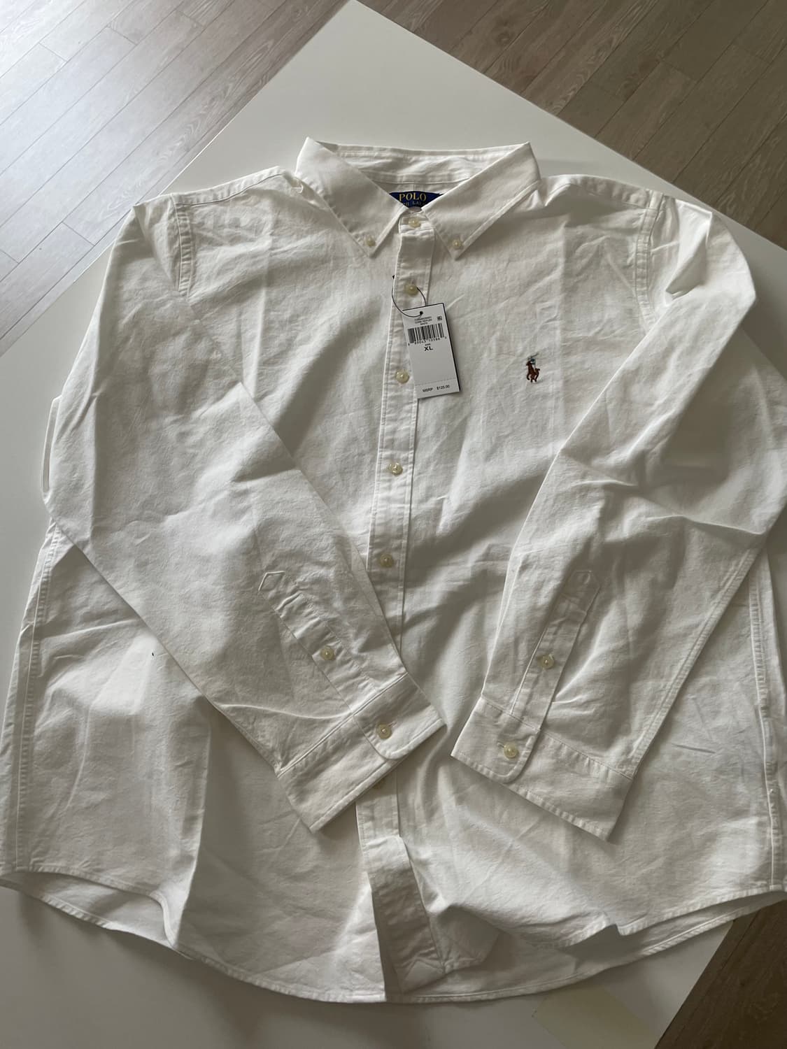 폴로 QR 화이트 옥스포드 셔츠 XL 새상품 상품이미지2