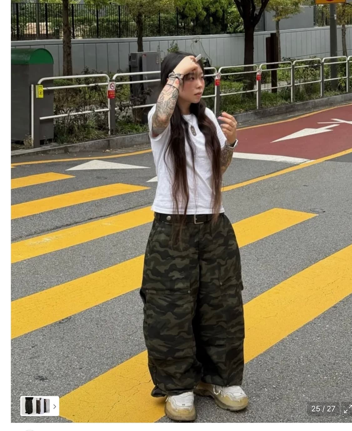 Oblique Print Pants Dark Multi 상품이미지1