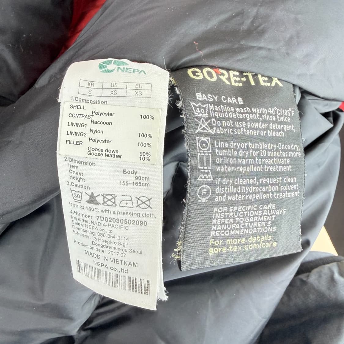 (S) 내파 우먼스 구스다운 패딩 레드 상품이미지10