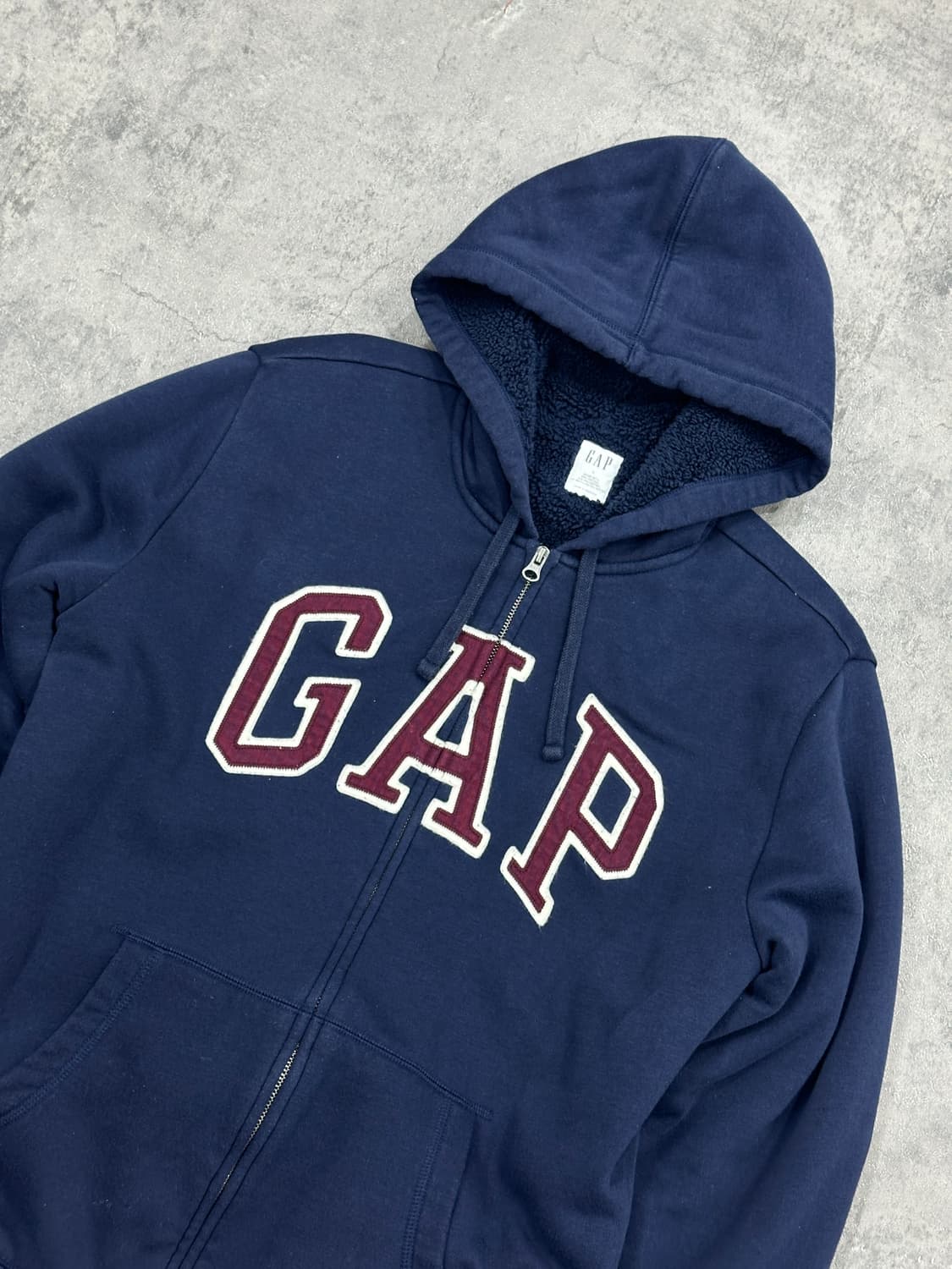 갭 보아털 네이비 후드집업L 상품이미지4