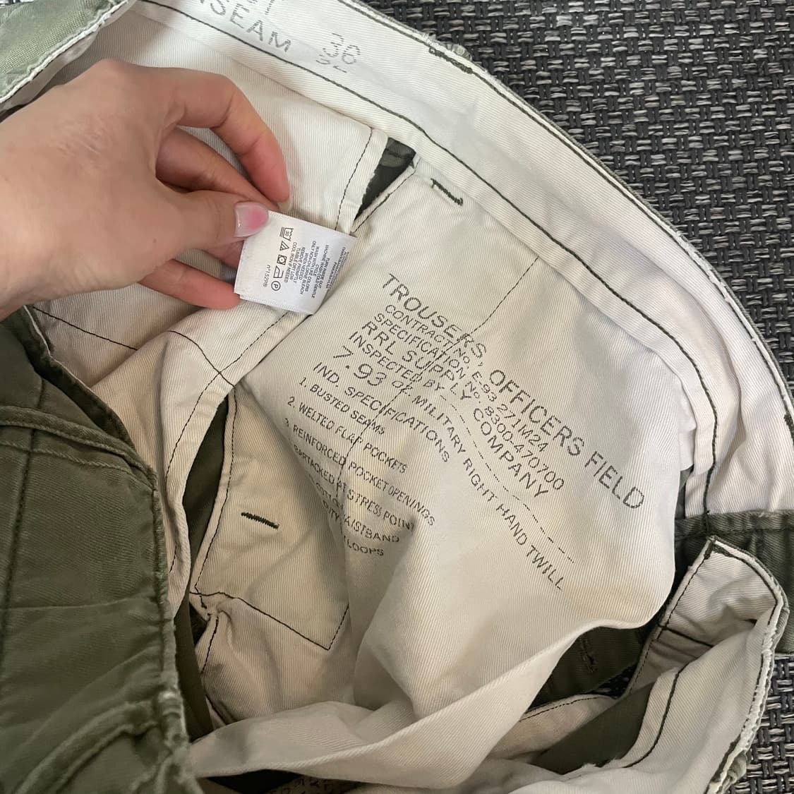 (36) RRL 더블알엘 카키 코튼팬츠 상품이미지6