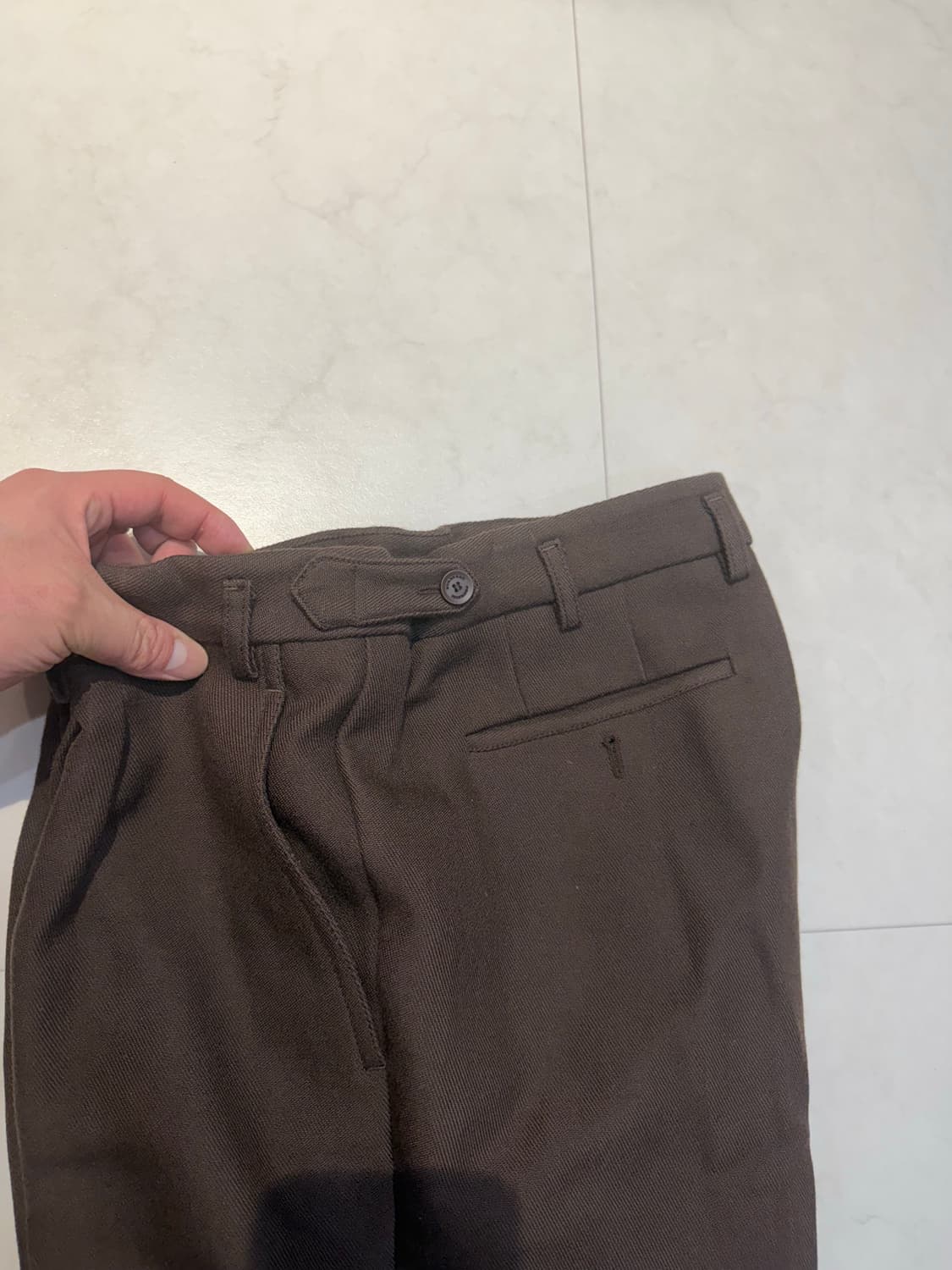 버버리 프로섬 브라운 울 팬츠 상품이미지5