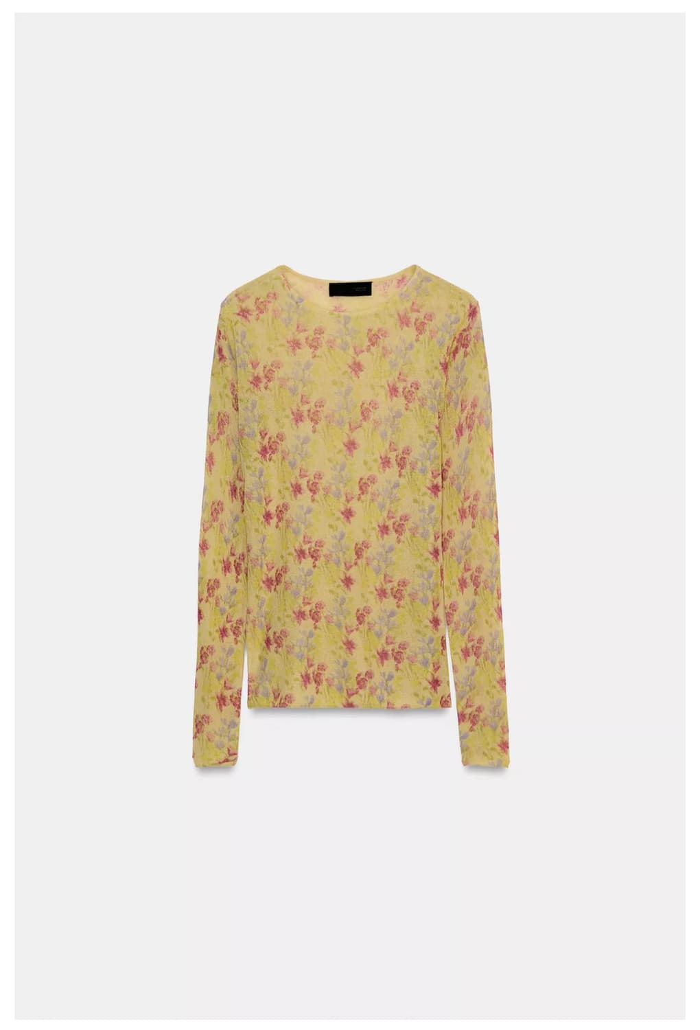 자라 플로럴 패턴 니트탑 상품이미지1