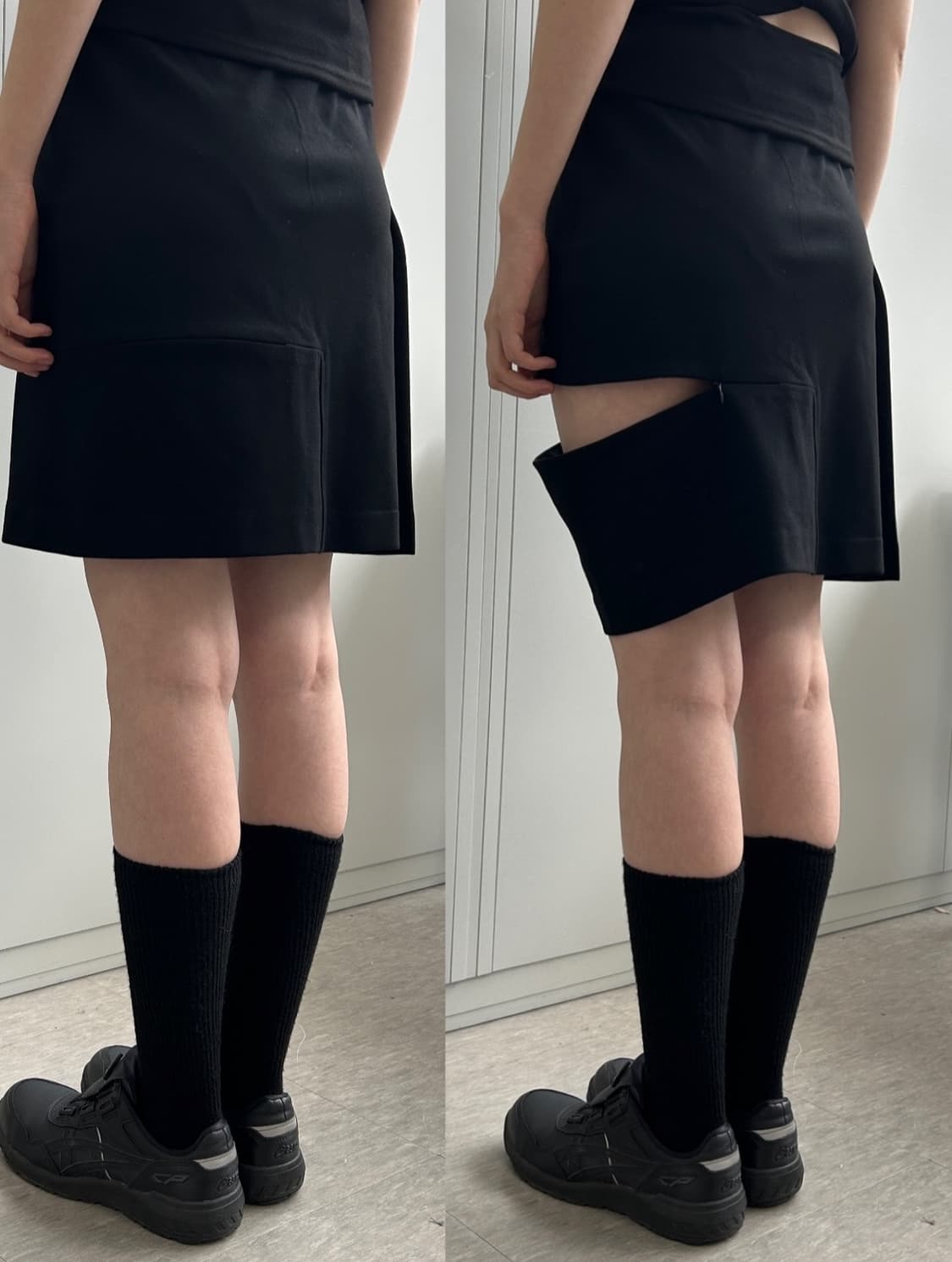 유심 SLIT-ZIP MIDI SKIRT 상품이미지3