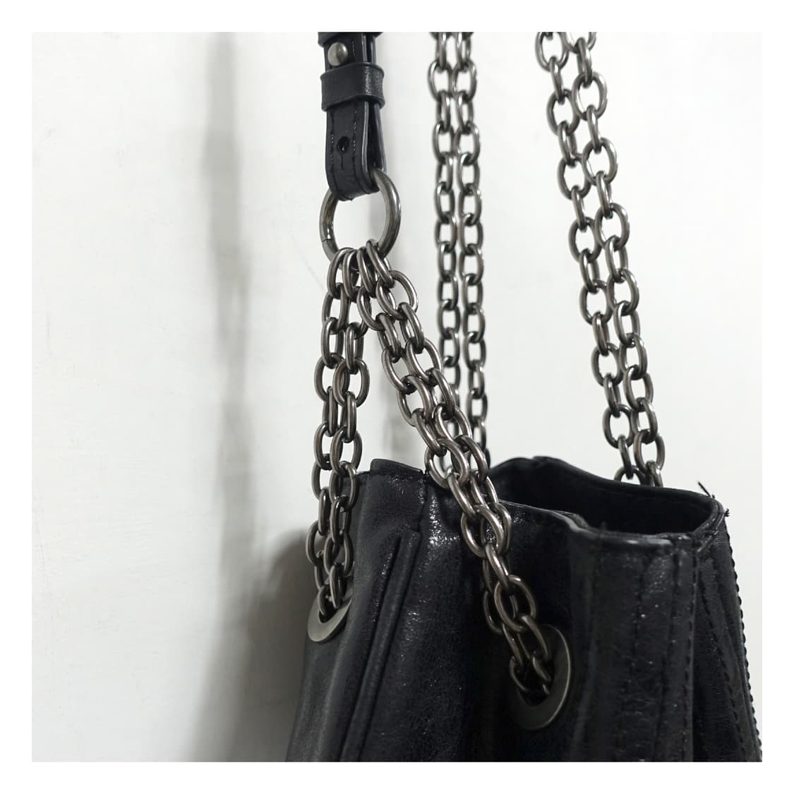ZARA 자라 체인 벨트 스트랩 레더 복조리 크로스백 상품이미지6