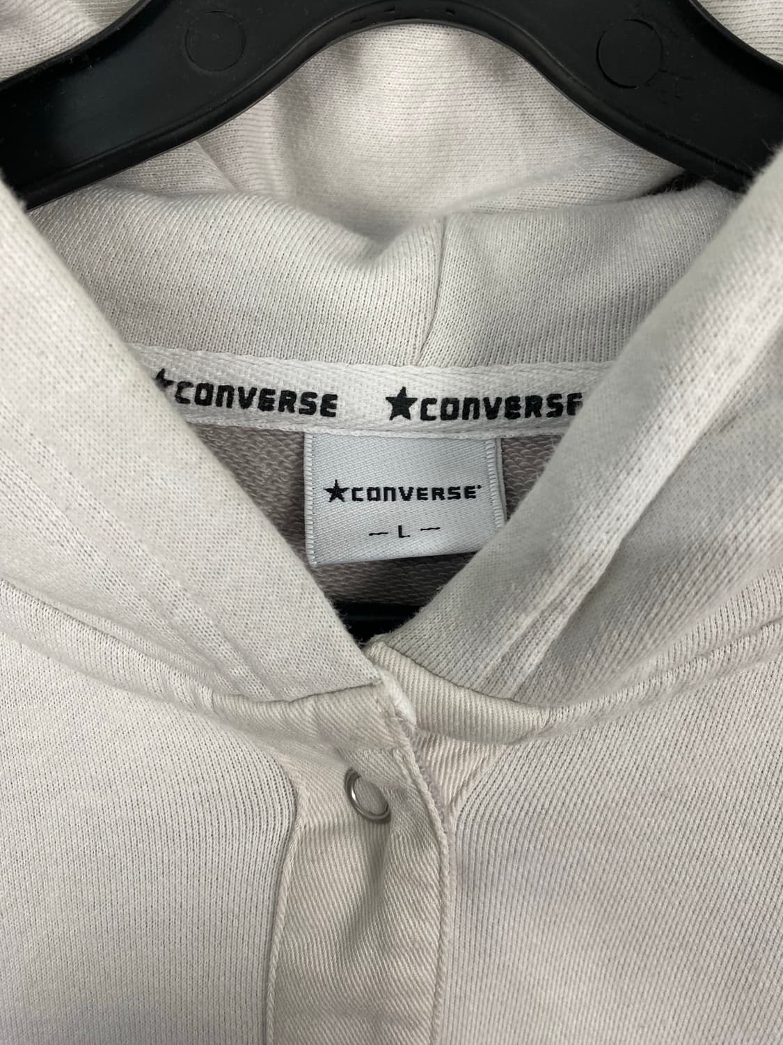 컨버스 재팬 하프집업 크롭 후드티 L <674> 상품이미지5