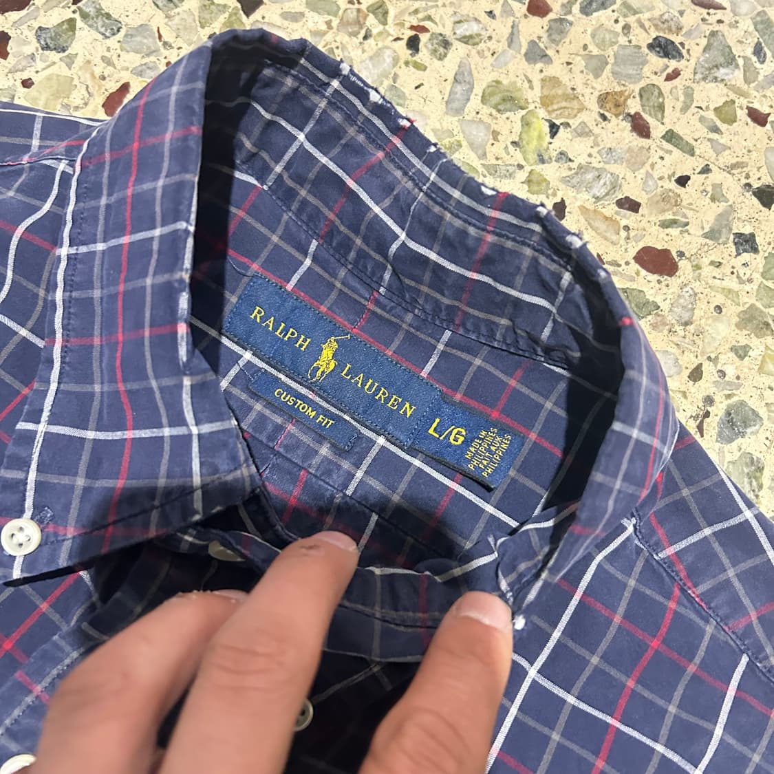 폴로 (POLO RalphLauren)네이비 체크 셔츠 상품이미지4