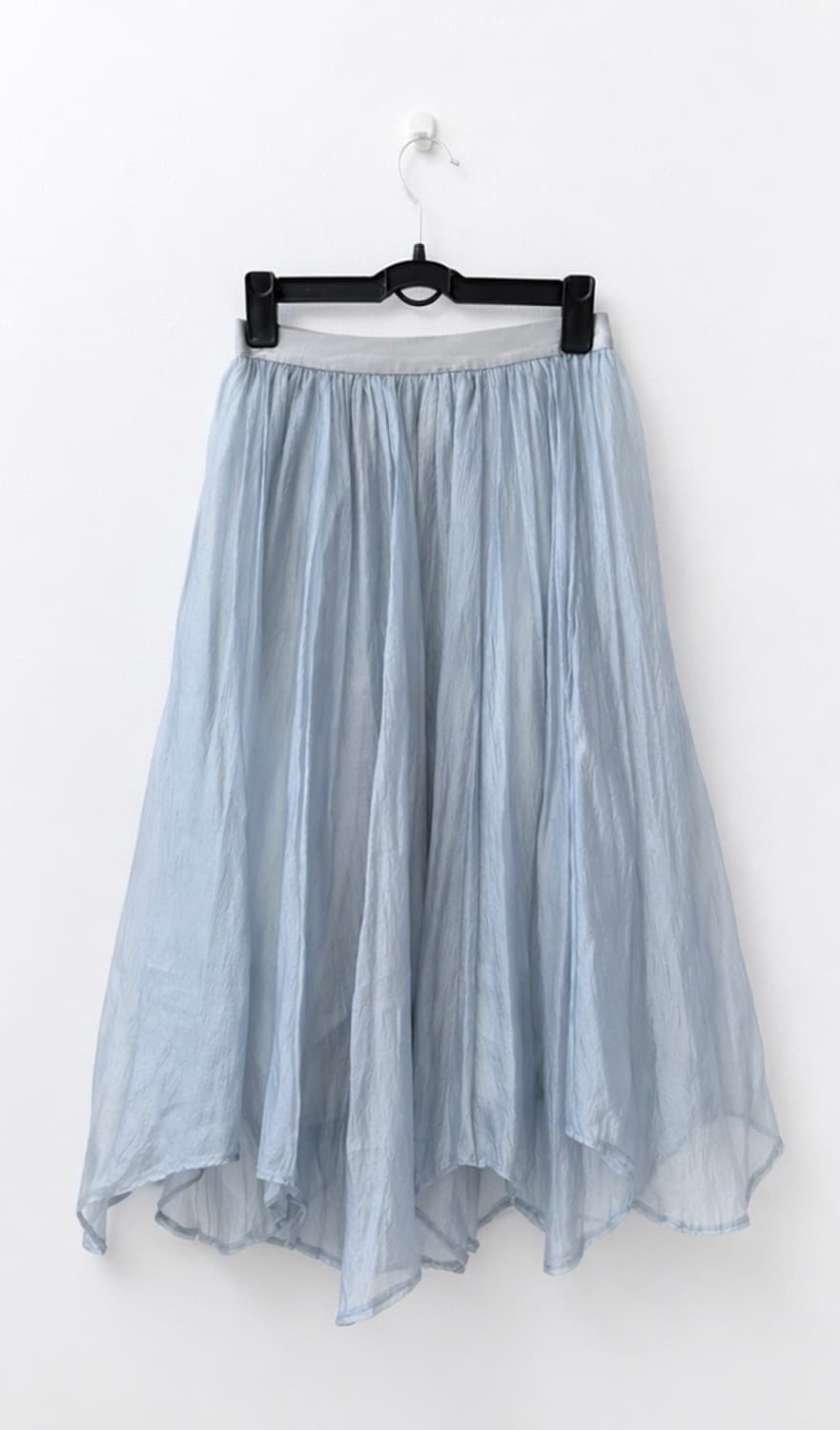 빈티지 애쉬블루 하늘색 쉬폰 롱 스커트 상품이미지1