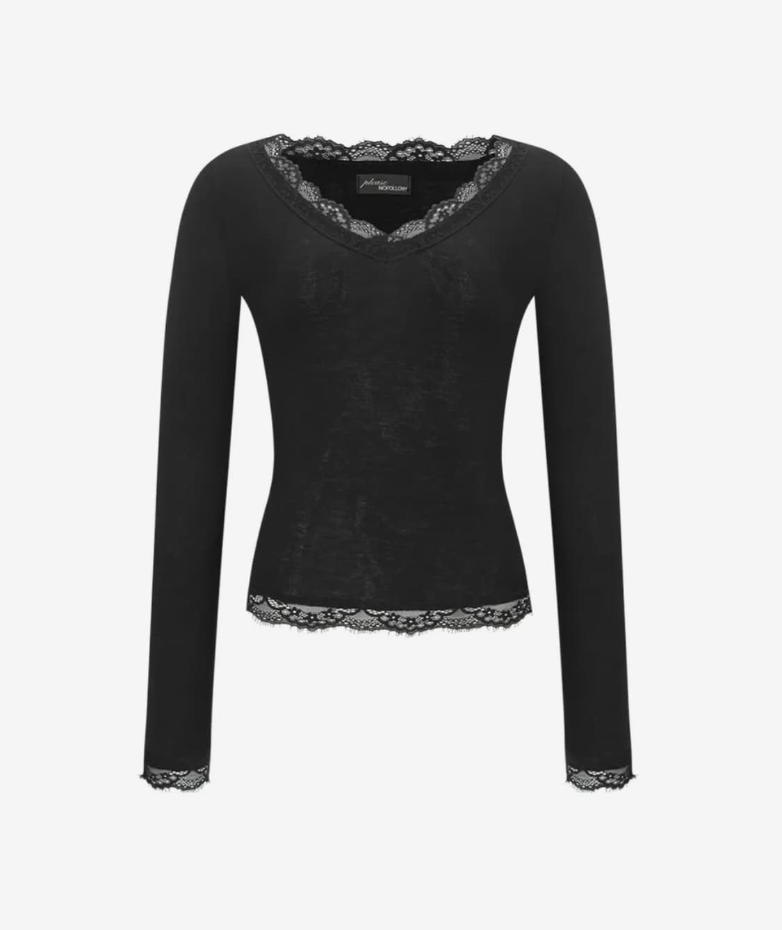 플리즈노팔로우 kane lace long sleeve top 케인 레이스 상품이미지2