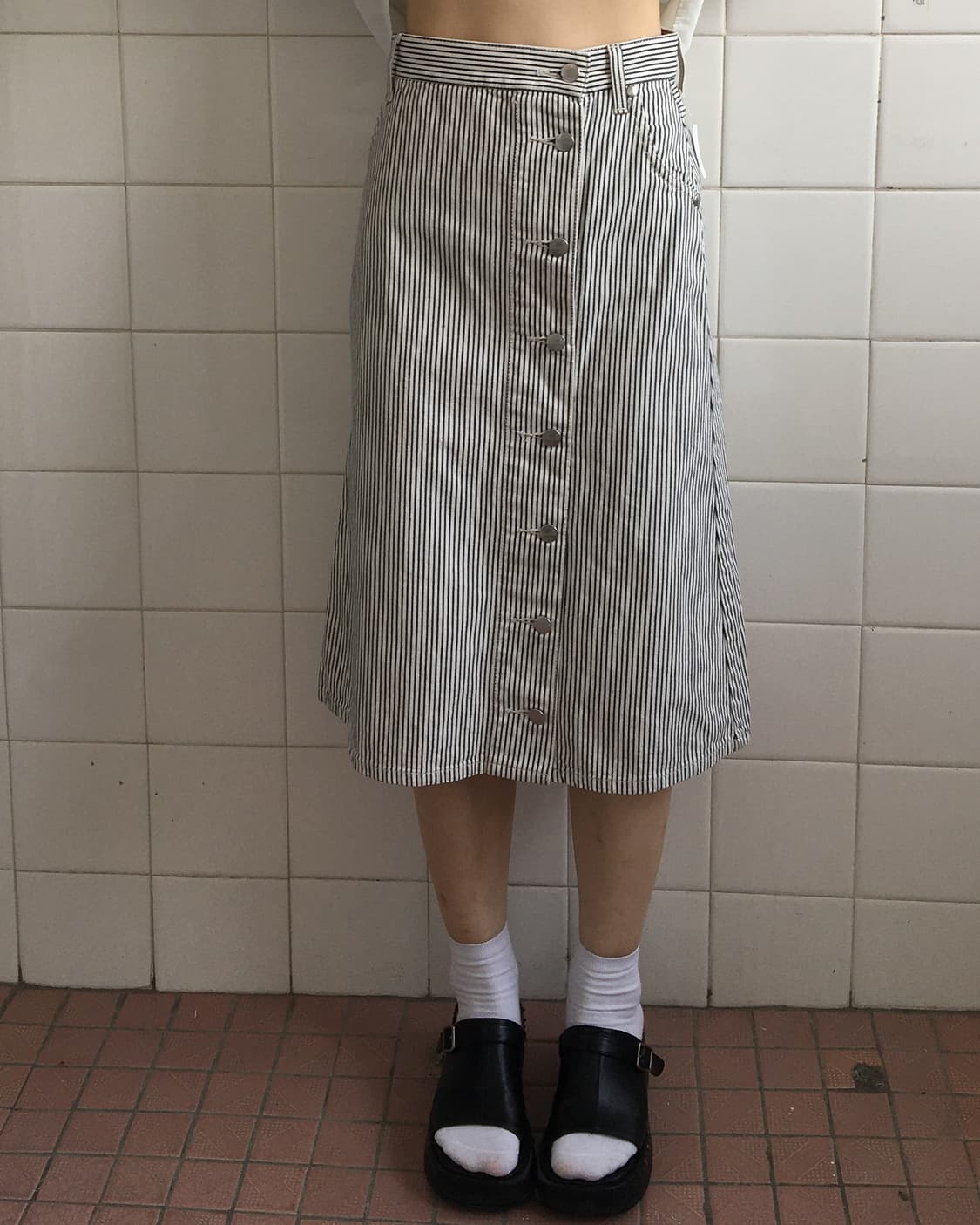 Wrangler stripe pattern skirt 상품이미지4